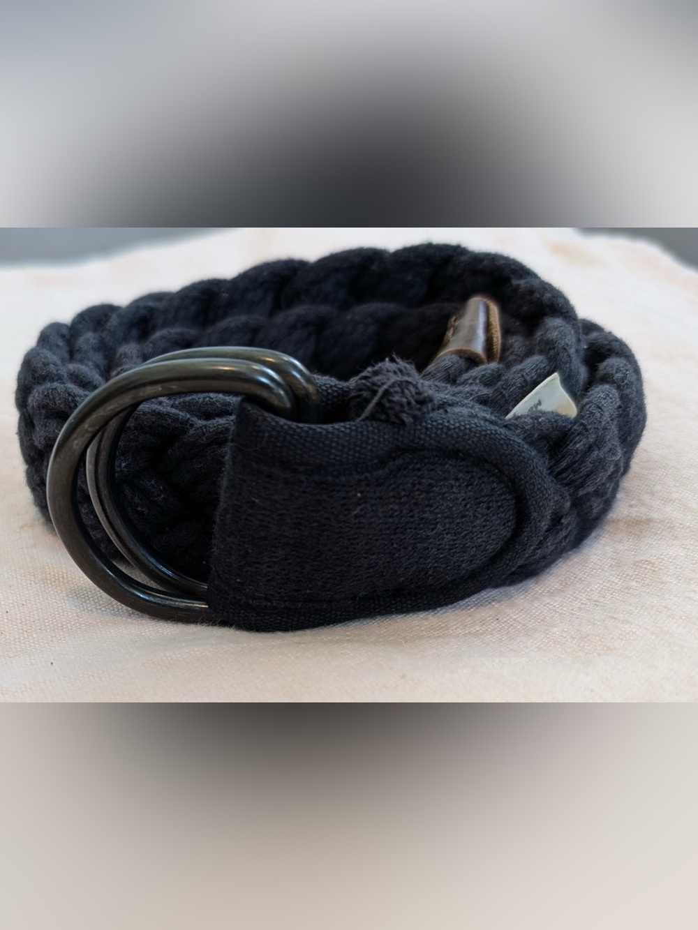 Vintage Abercrombie & Fitch Braided Belt Navy Size 8 - Picture 2 of 8
